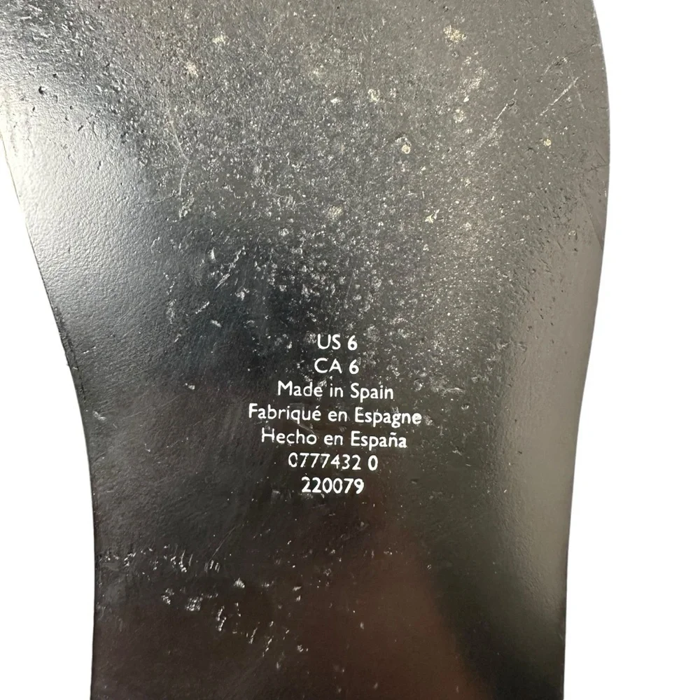 COS Size 6 Black Leather Slides Sandals Made in Spain Old Money Quiet Luxury - Picture 8 of 9